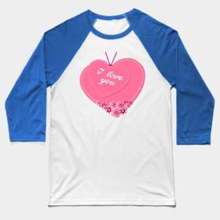 I love you with two hearts Baseball T-Shirt